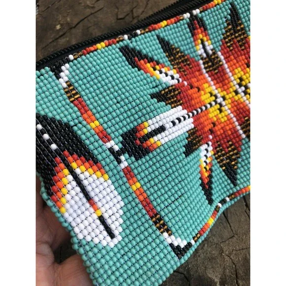 Handmade Southwestern Beaded hand bag - Picture 11 of 11